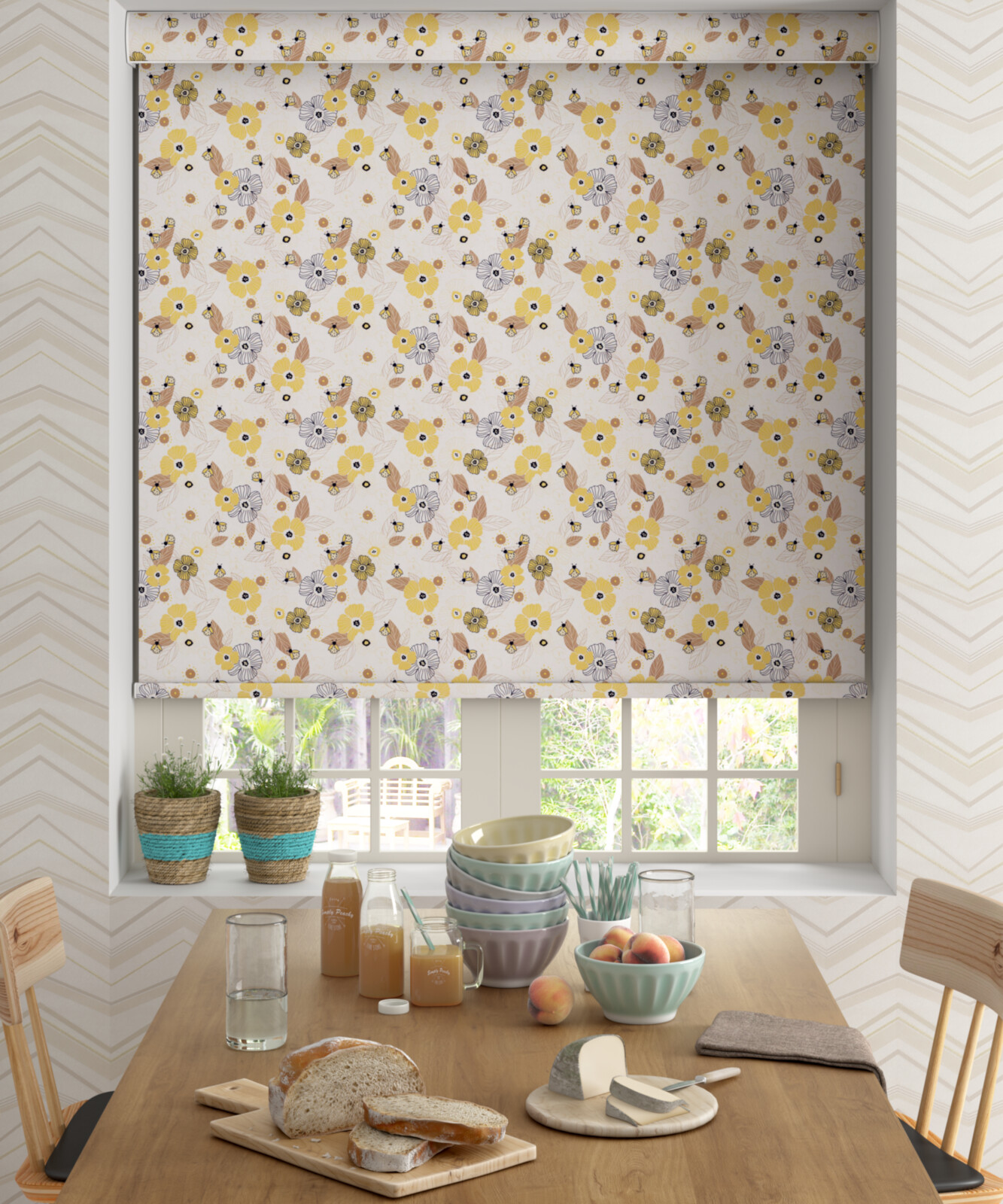 breakfast and blinds