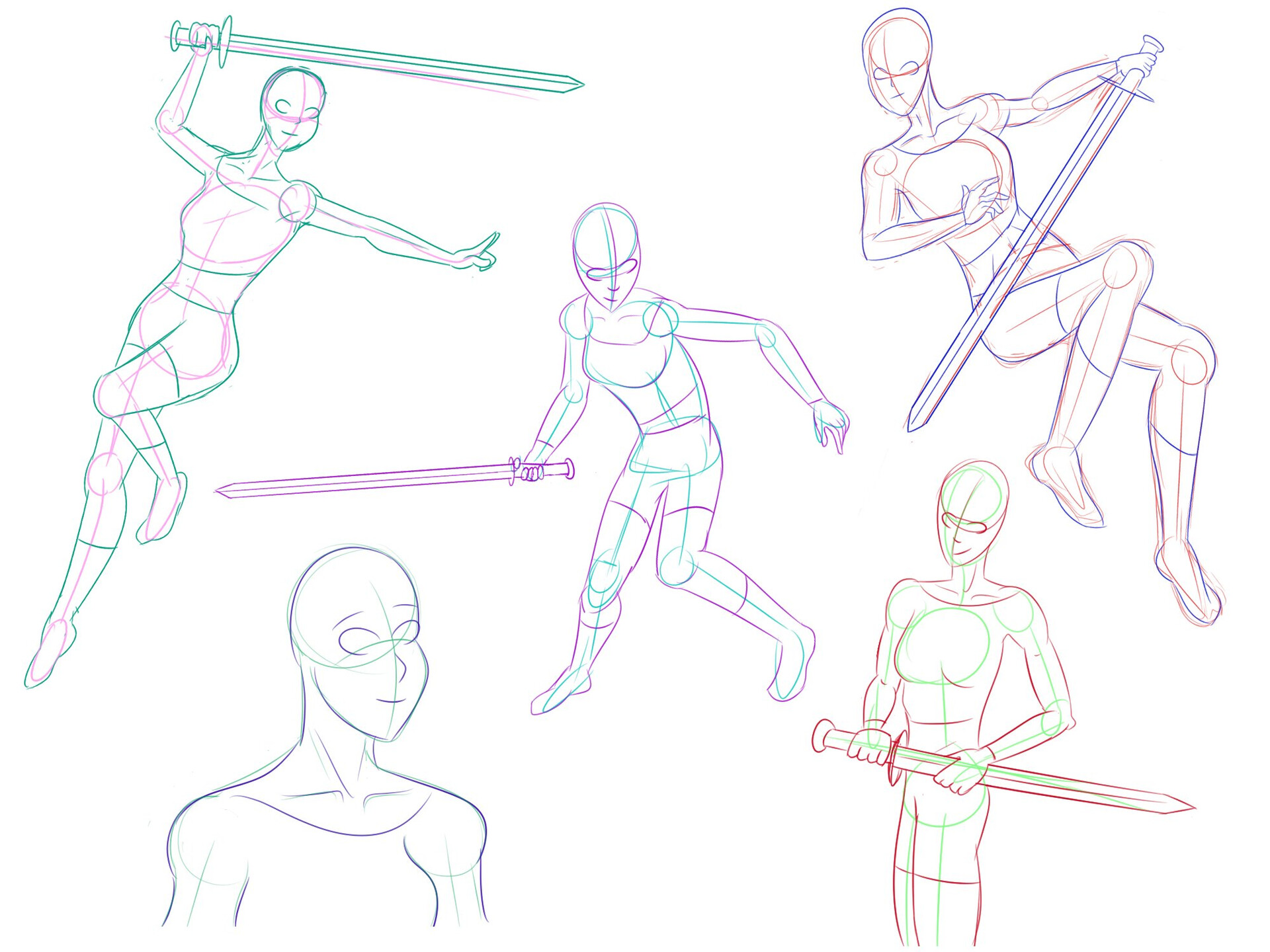 Pose Reference — Swords, as requested. :) All of my books can be...