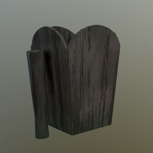 ArtStation - wooden trash can