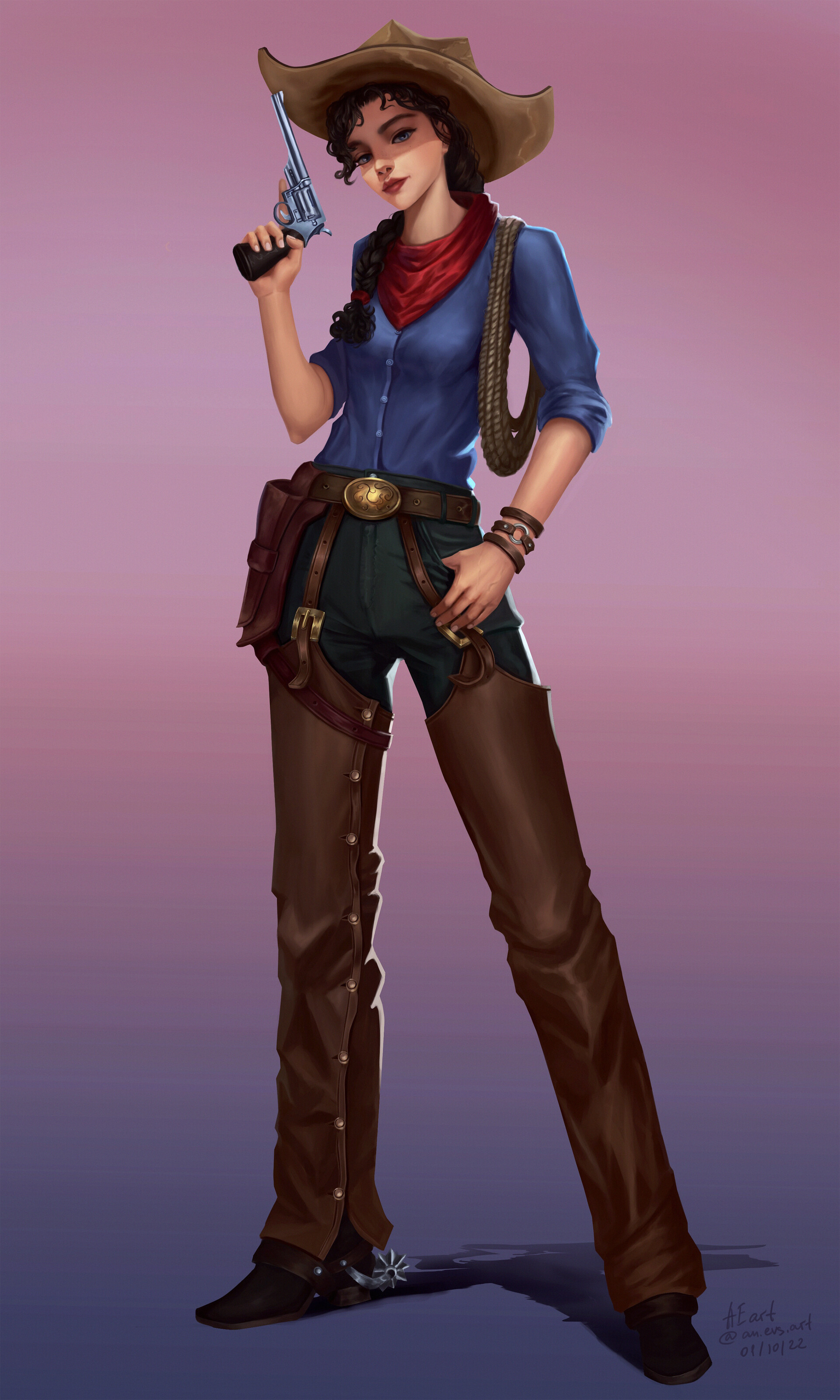Artstation Cowgirl Sss Yun Zo Character Design Cowgir 3650