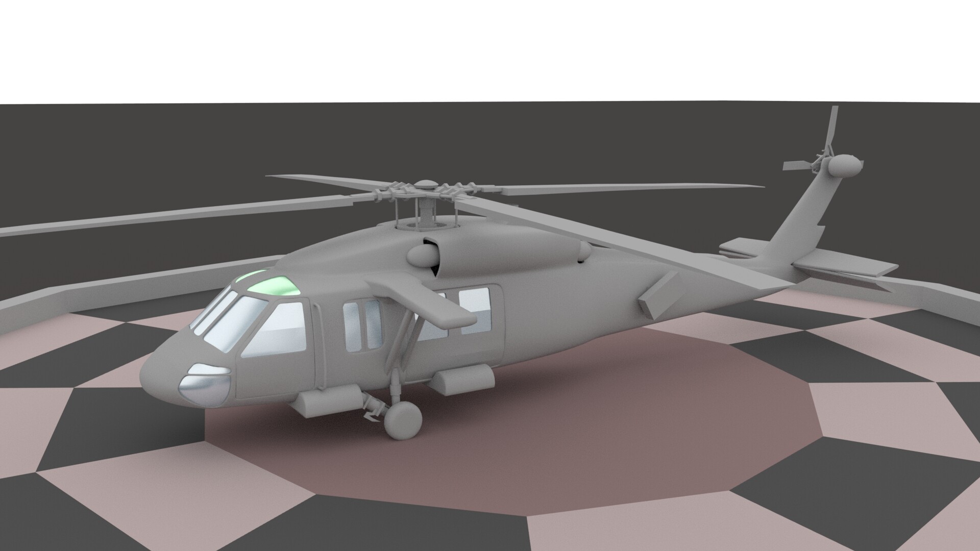 Artstation Helicopter Model 3d