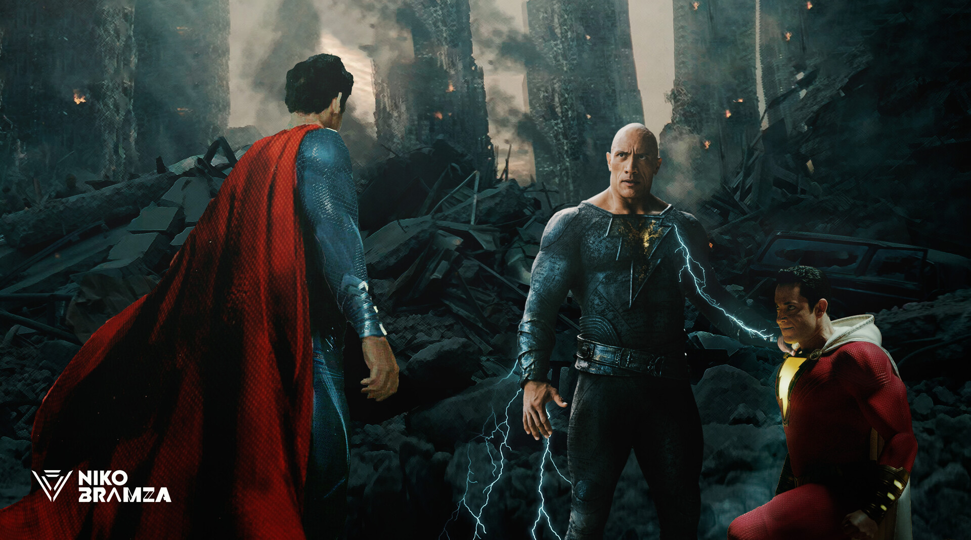 Artwork] Black Adam vs Superman concept by @rahalarts on insta. We need  henry Back. : r/DC_Cinematic