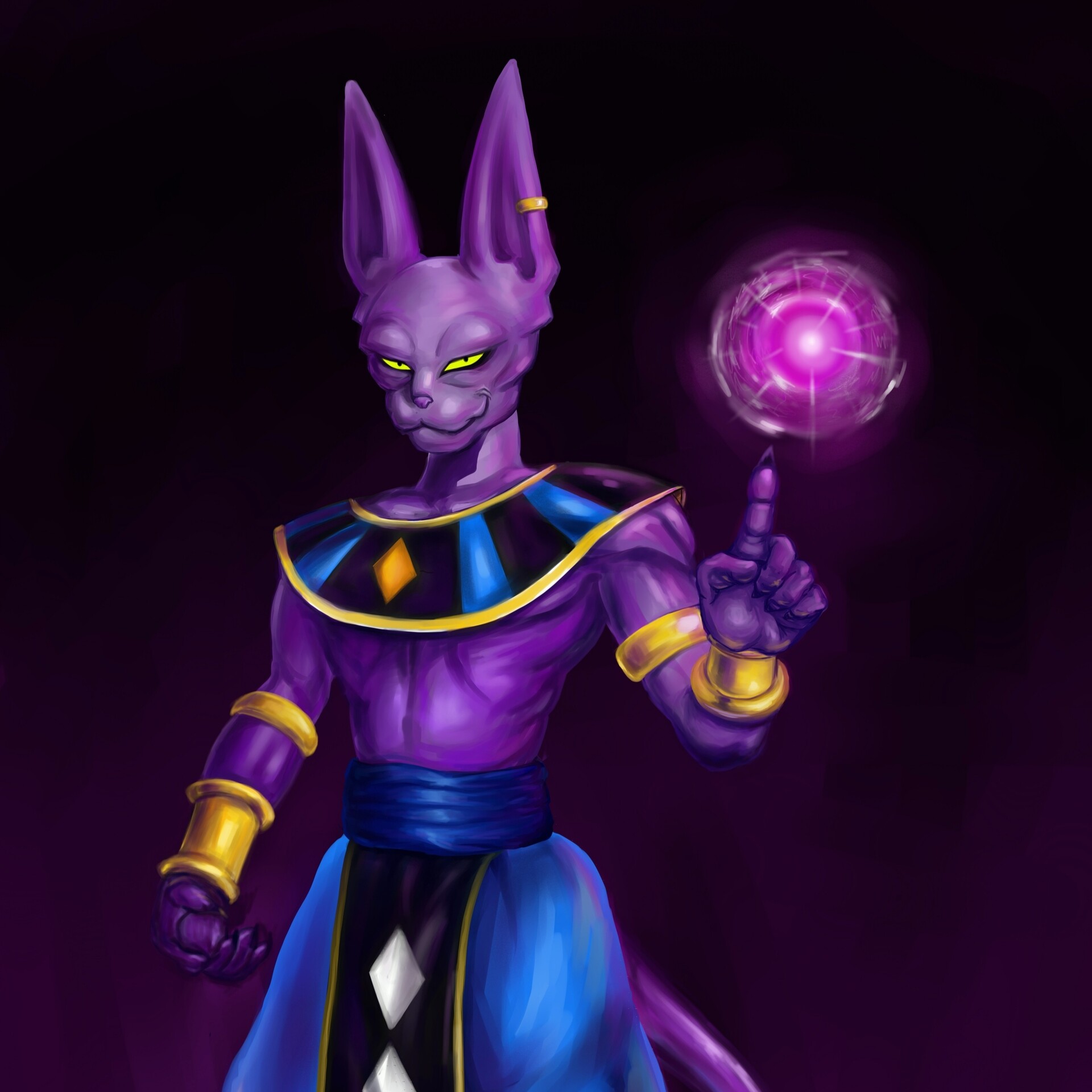 ArtStation God of destruction Beerus. Dragon ball Super fan art.