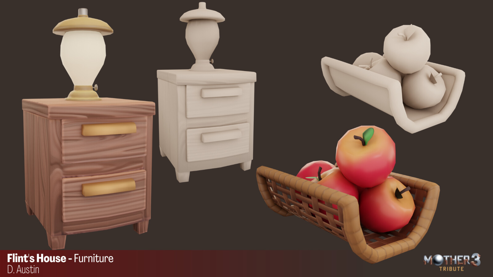 Dresser and apple basket