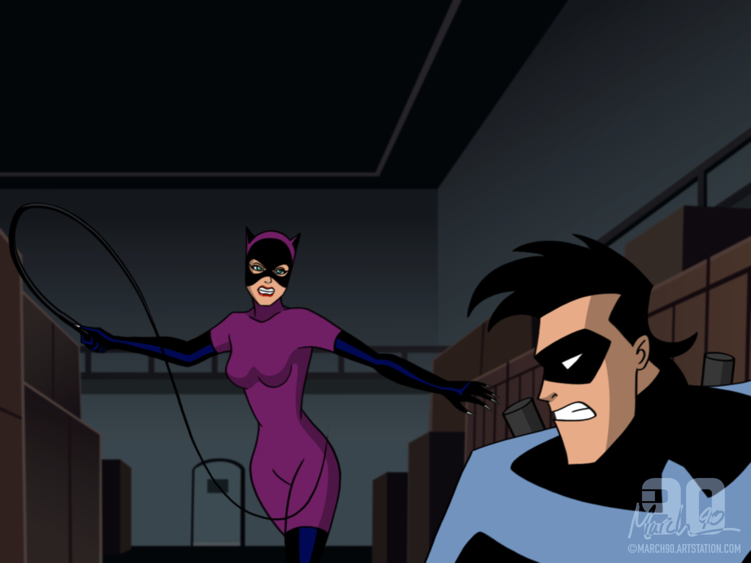 ArtStation - Catwoman vs Nightwing