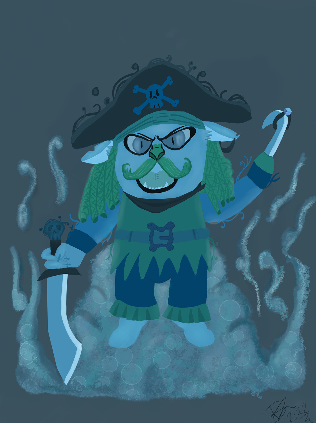 ArtStation Ghost Pirate cat