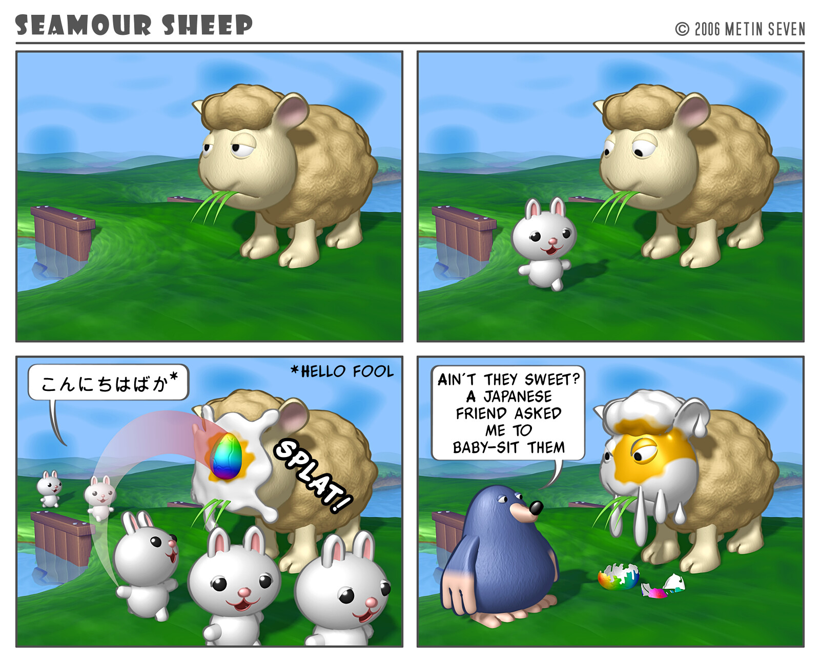 Seamour Sheep and Marty Mole comic strip episode: Easter