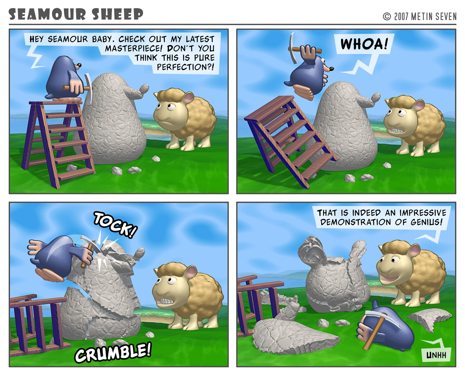 Seamour Sheep and Marty Mole comic strip episode: Masterpiece