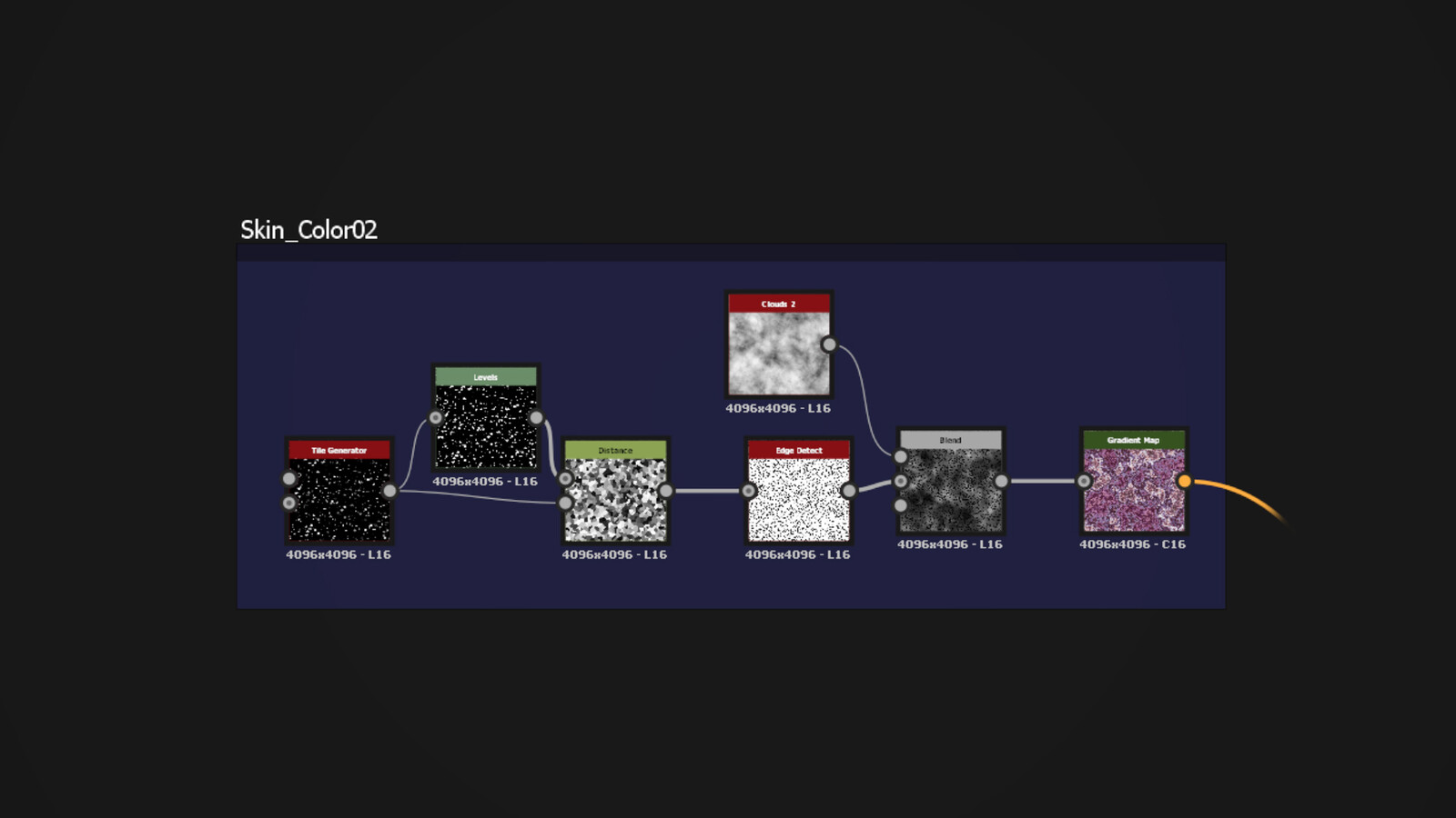 Material "purple" node-tree for diffuse channel.