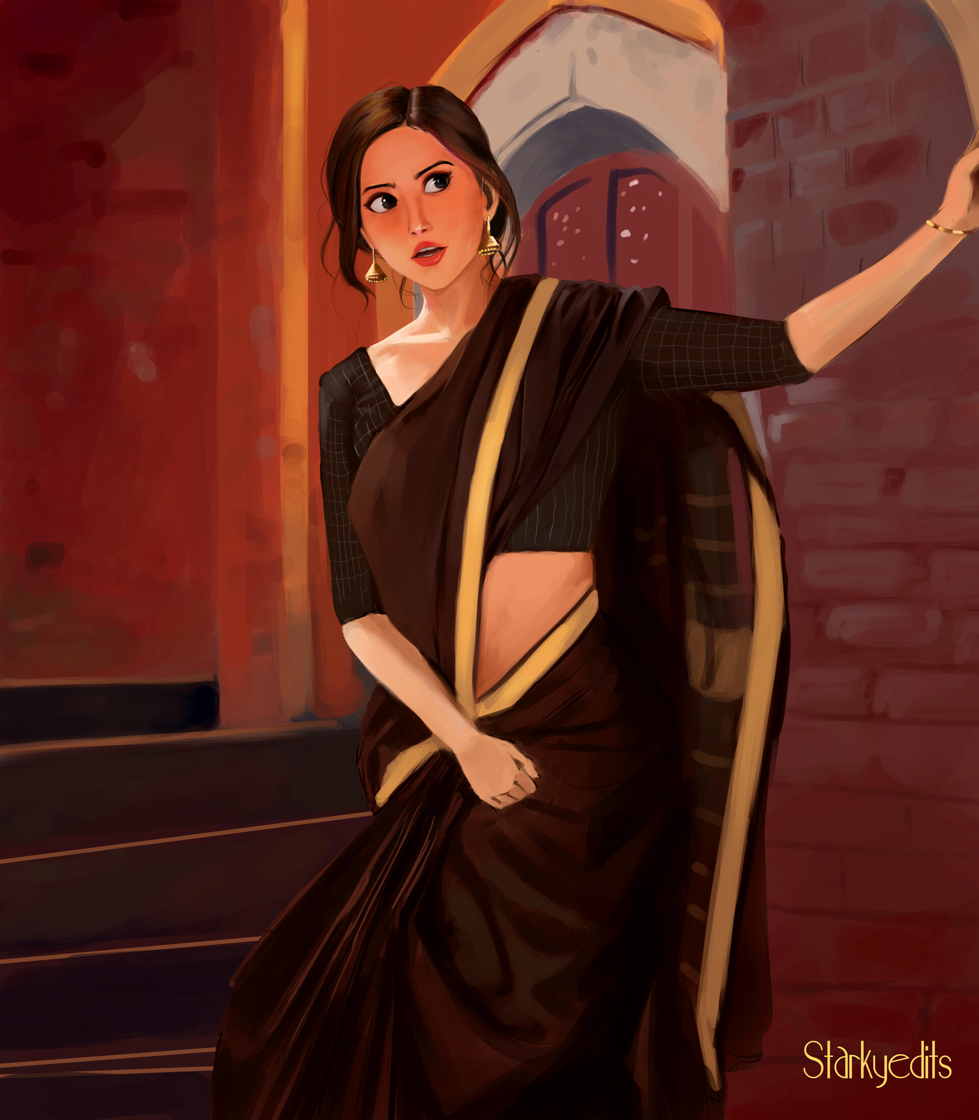 artstation-saree-girl