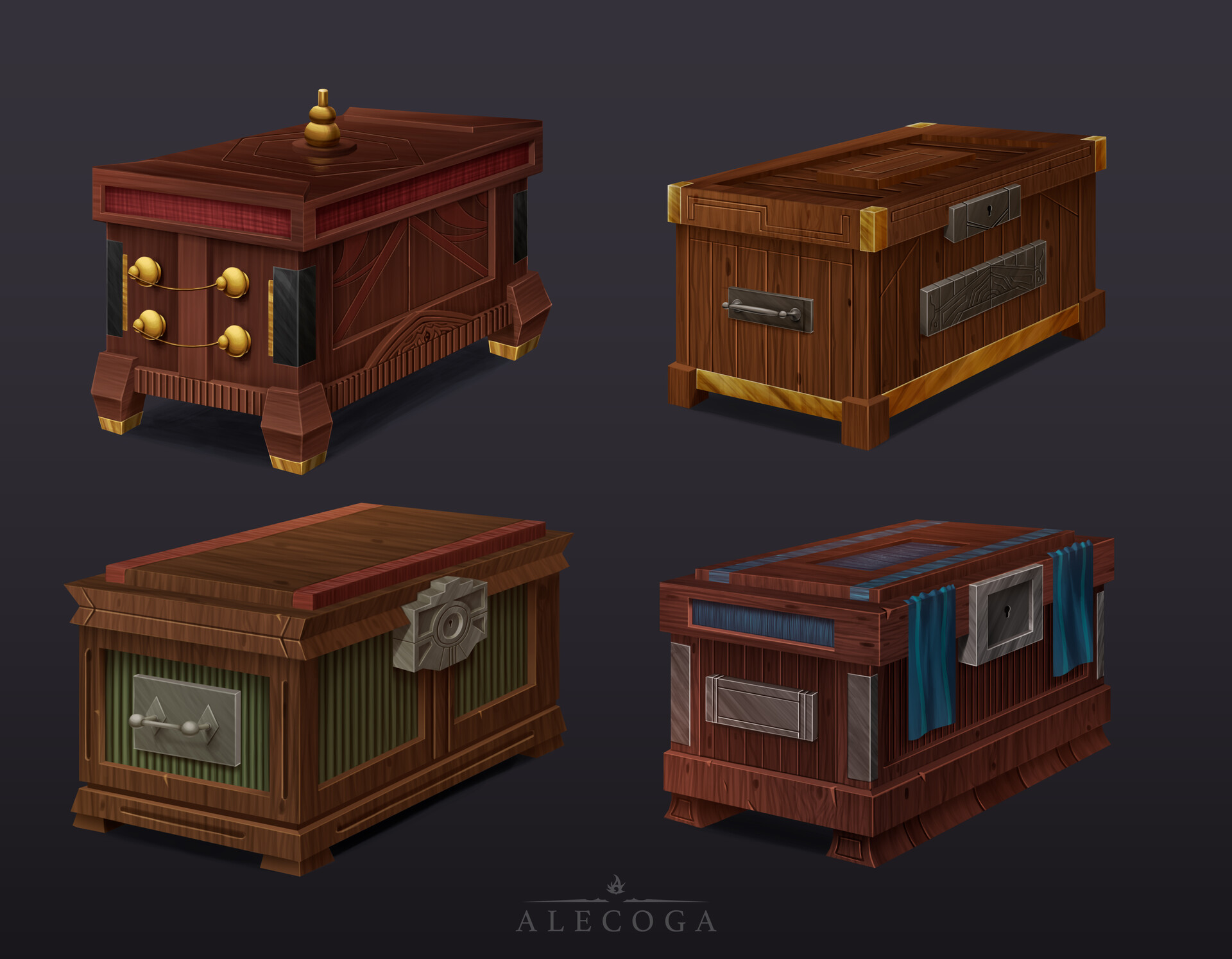 ArtStation Wooden Chests Concepts