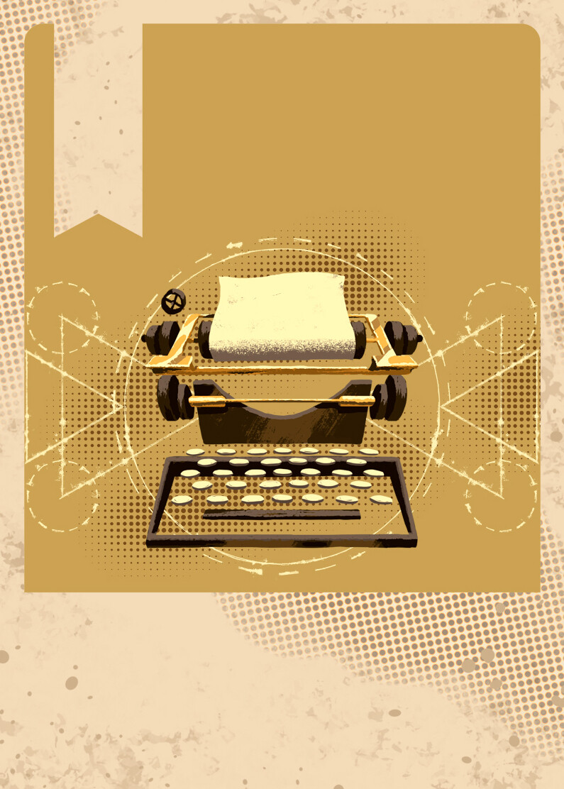 Mechanical Typewriter card