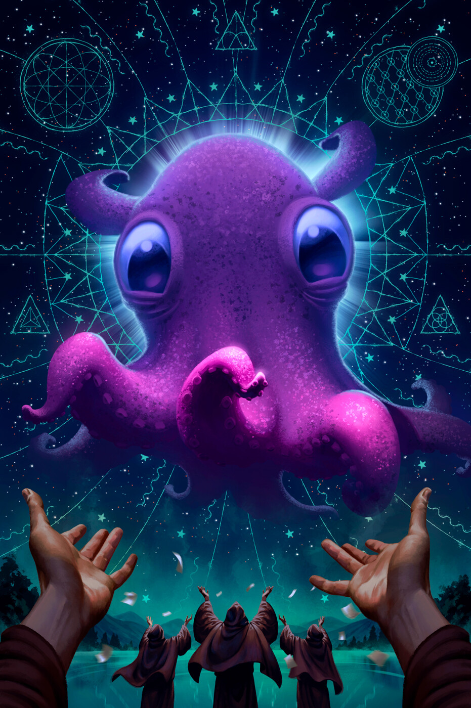 Cosmoctopus boxtop illustration