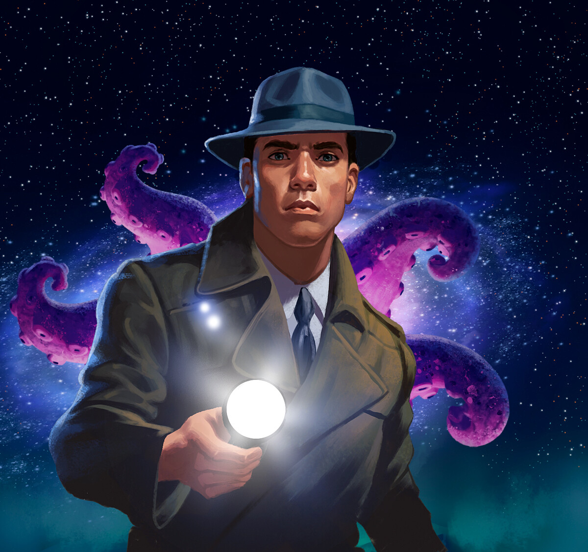 Detective card illustration