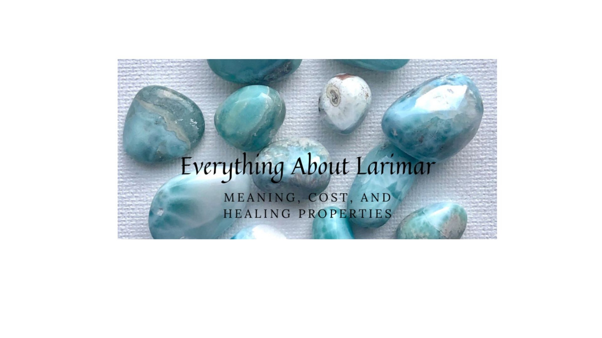 ArtStation - Everything About Larimar Meaning Cost and Healing Properties