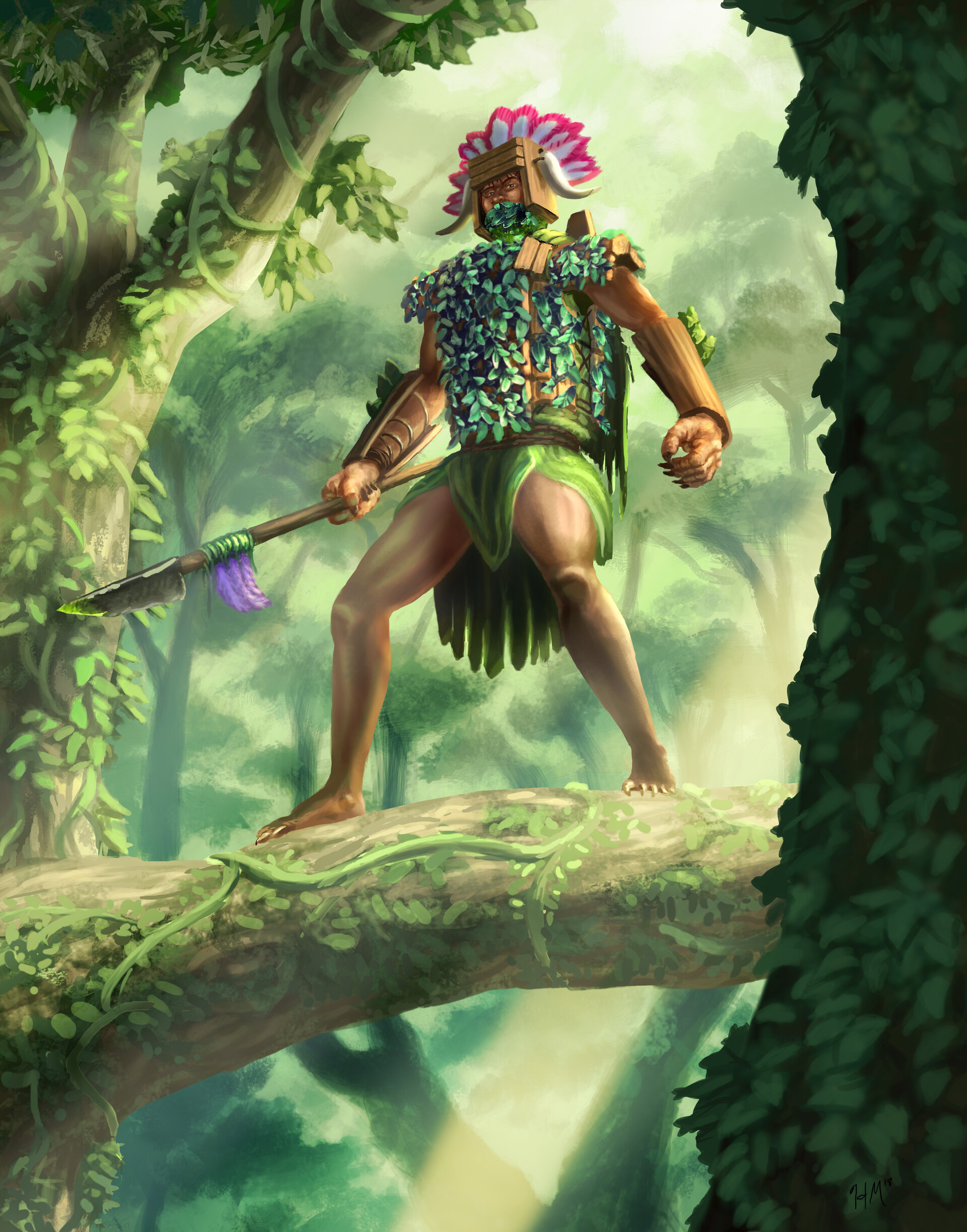 artstation-jungle-warrior-illustration