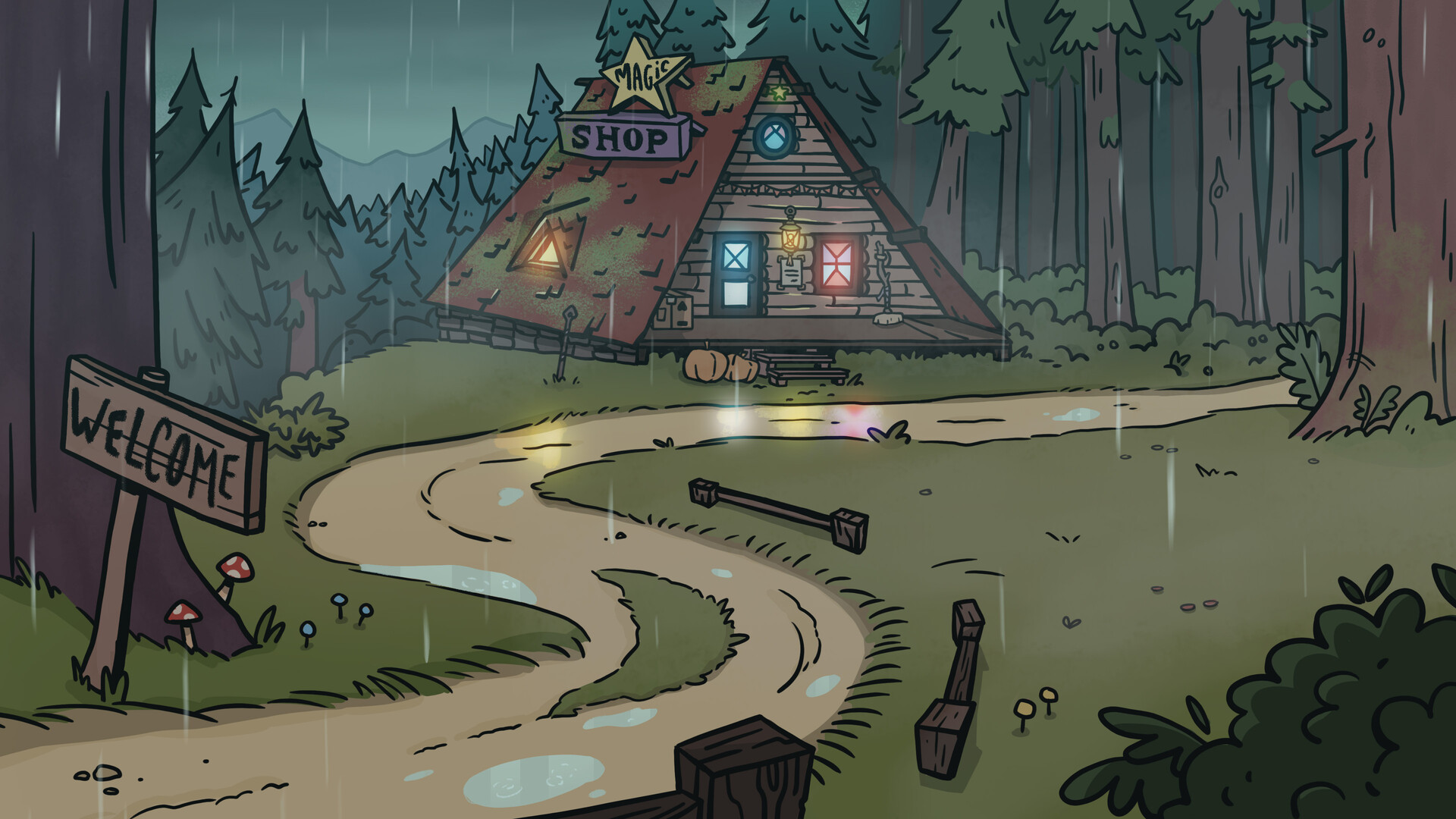 ArtStation Gravity Falls Inspired Backgrounds