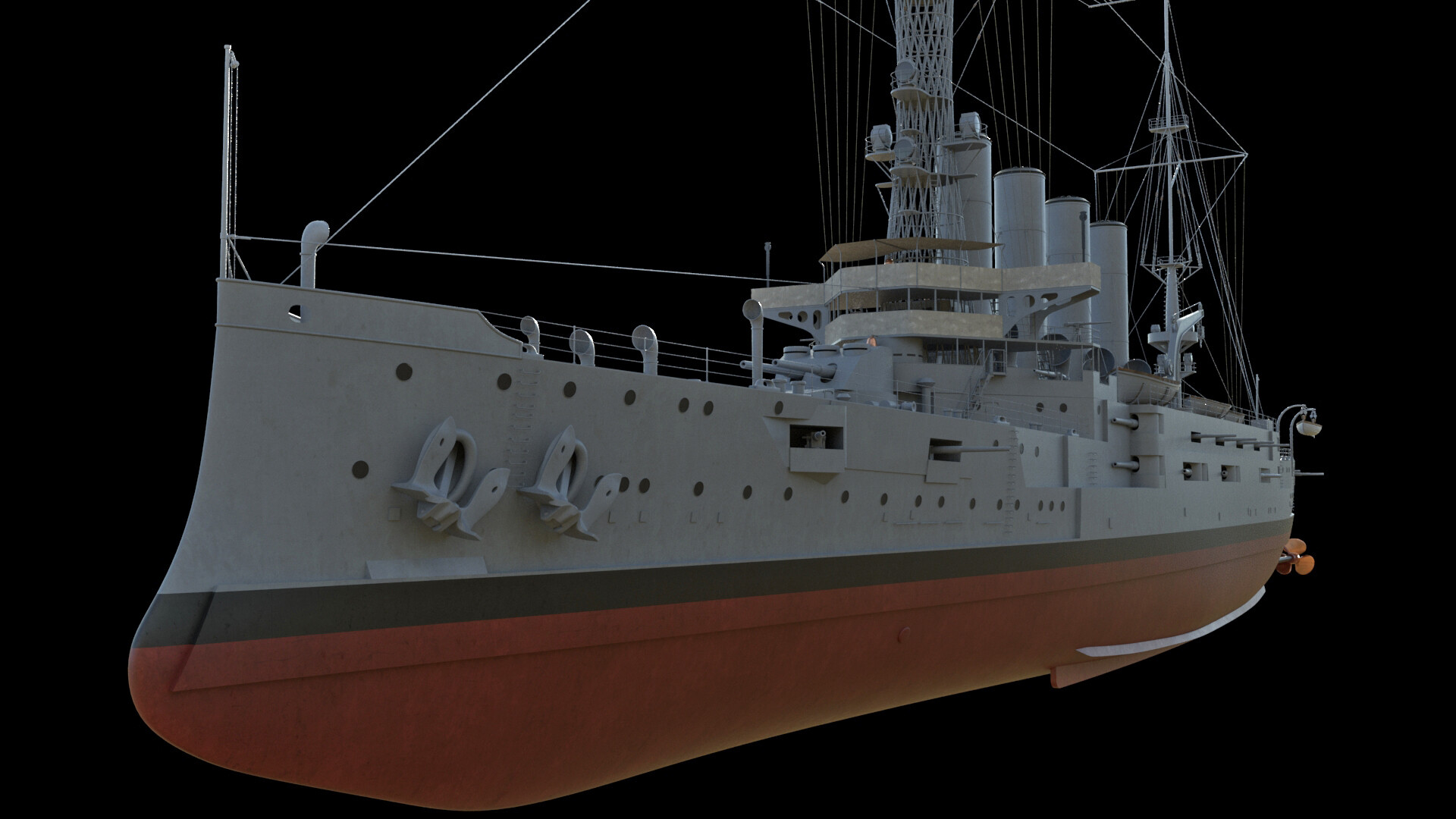 ArtStation American armoured cruiser USS San Diego (ACR6)