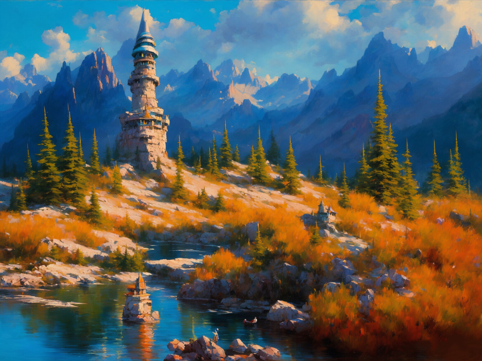 mountain tower