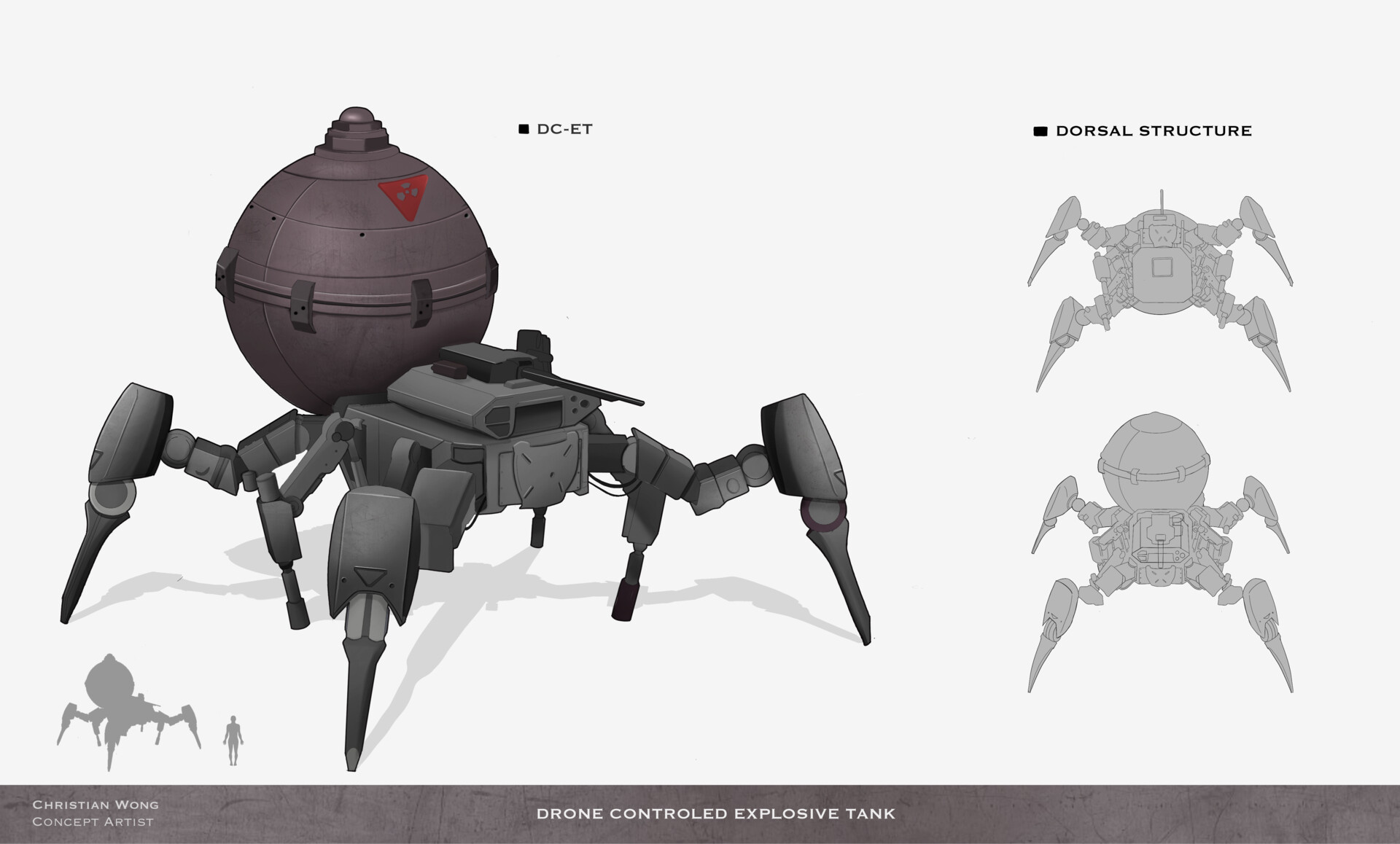 ArtStation - Vehicle Concept: Drone Controled Explosive Tank