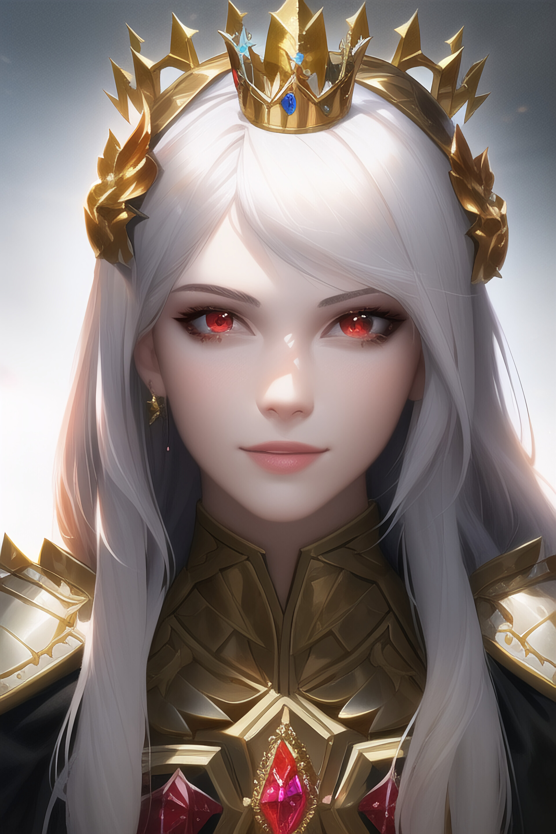 ArtStation Crystallis Queen in golden armor