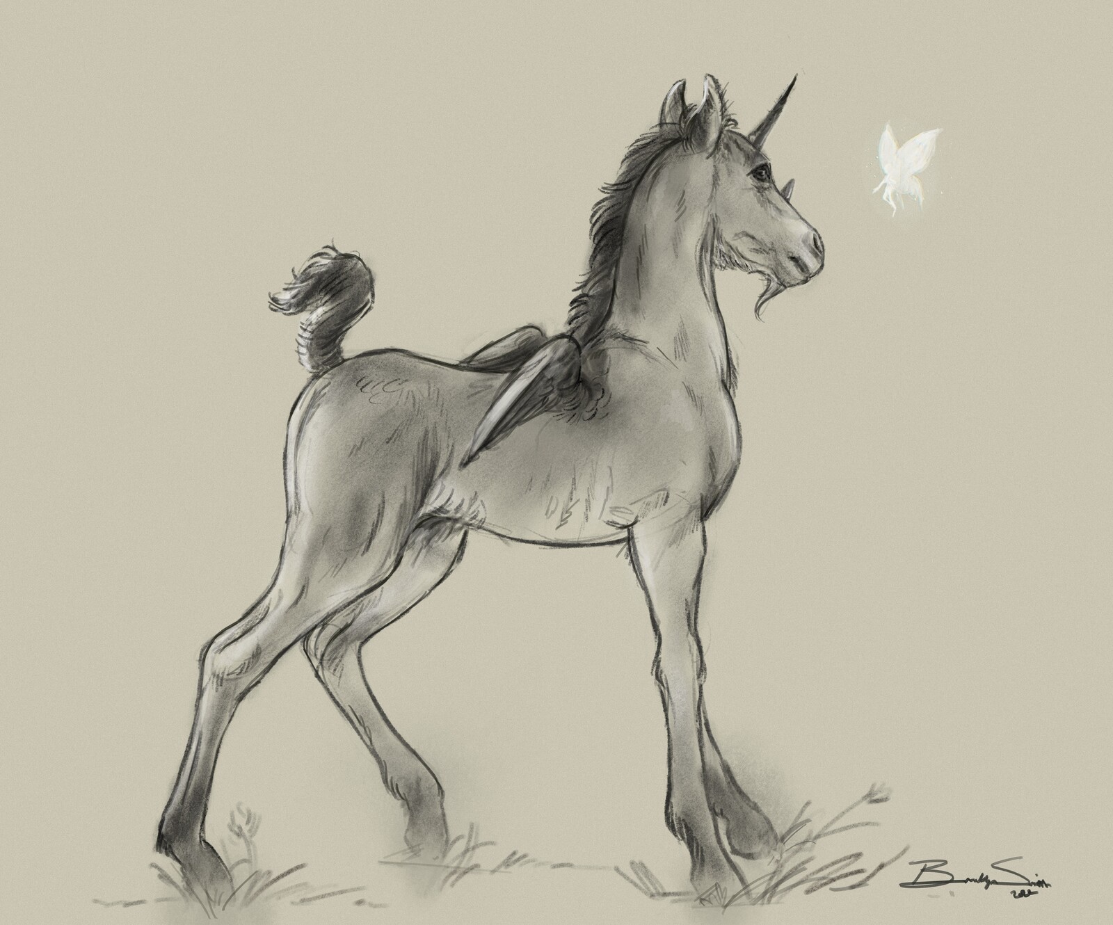 Fantasy horse sketch