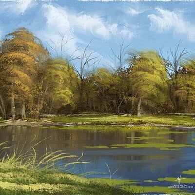 Michael adamidis art channel michael adamidis landscape painting autumn 1