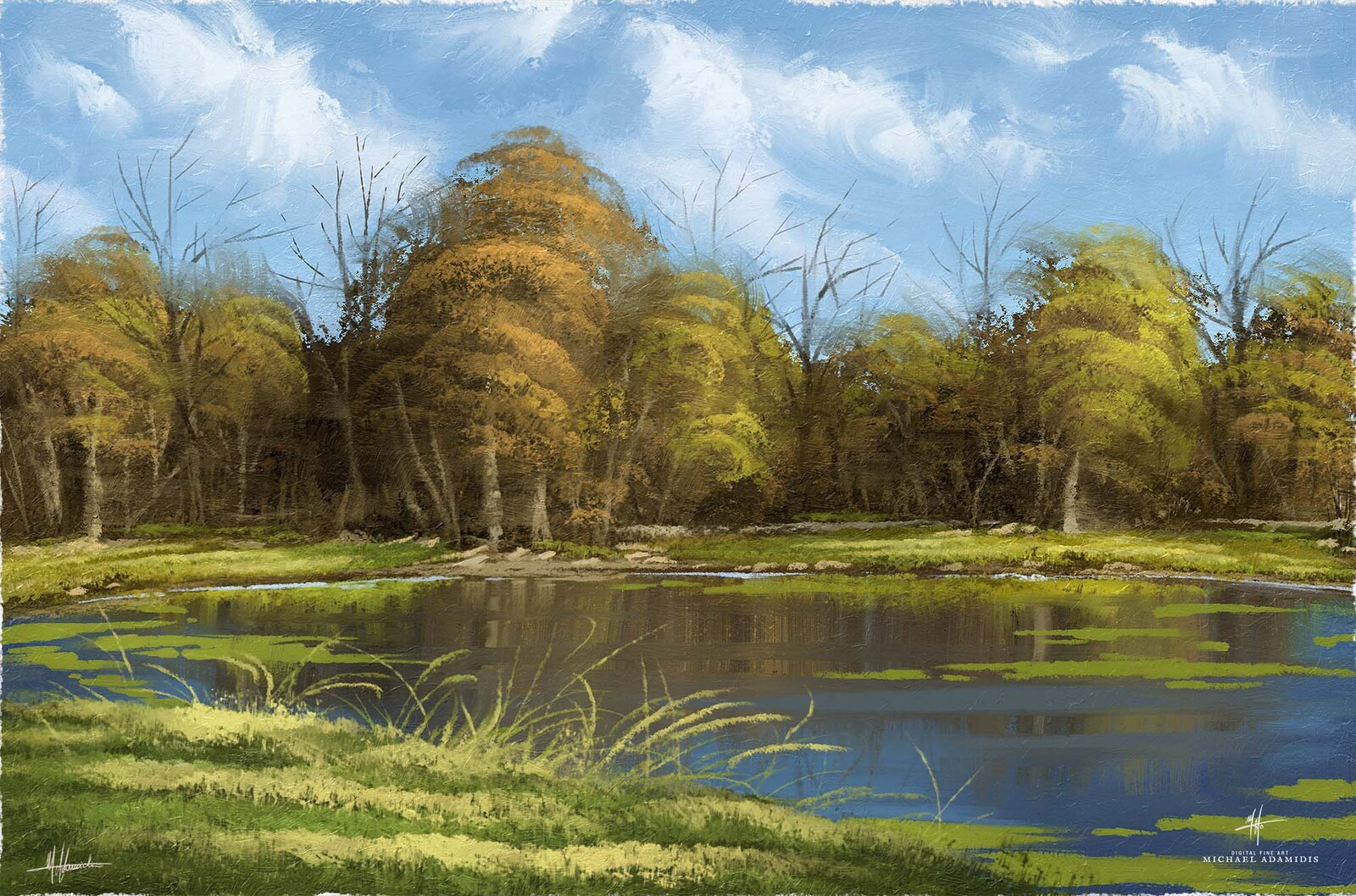 Digital Landscape Painting - "Leaves are Falling"