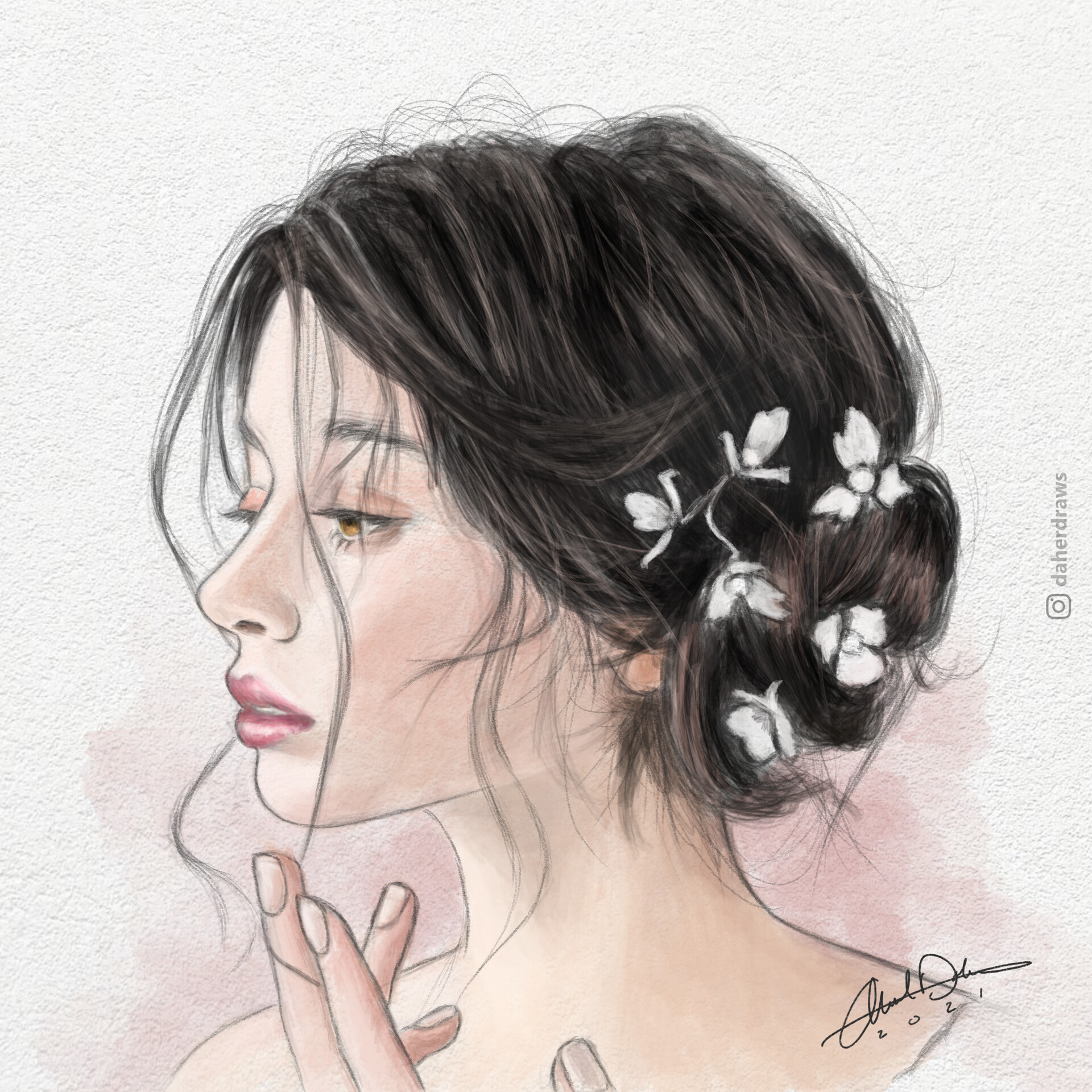 Flower girl sketch hi-res stock photography and images - Alamy