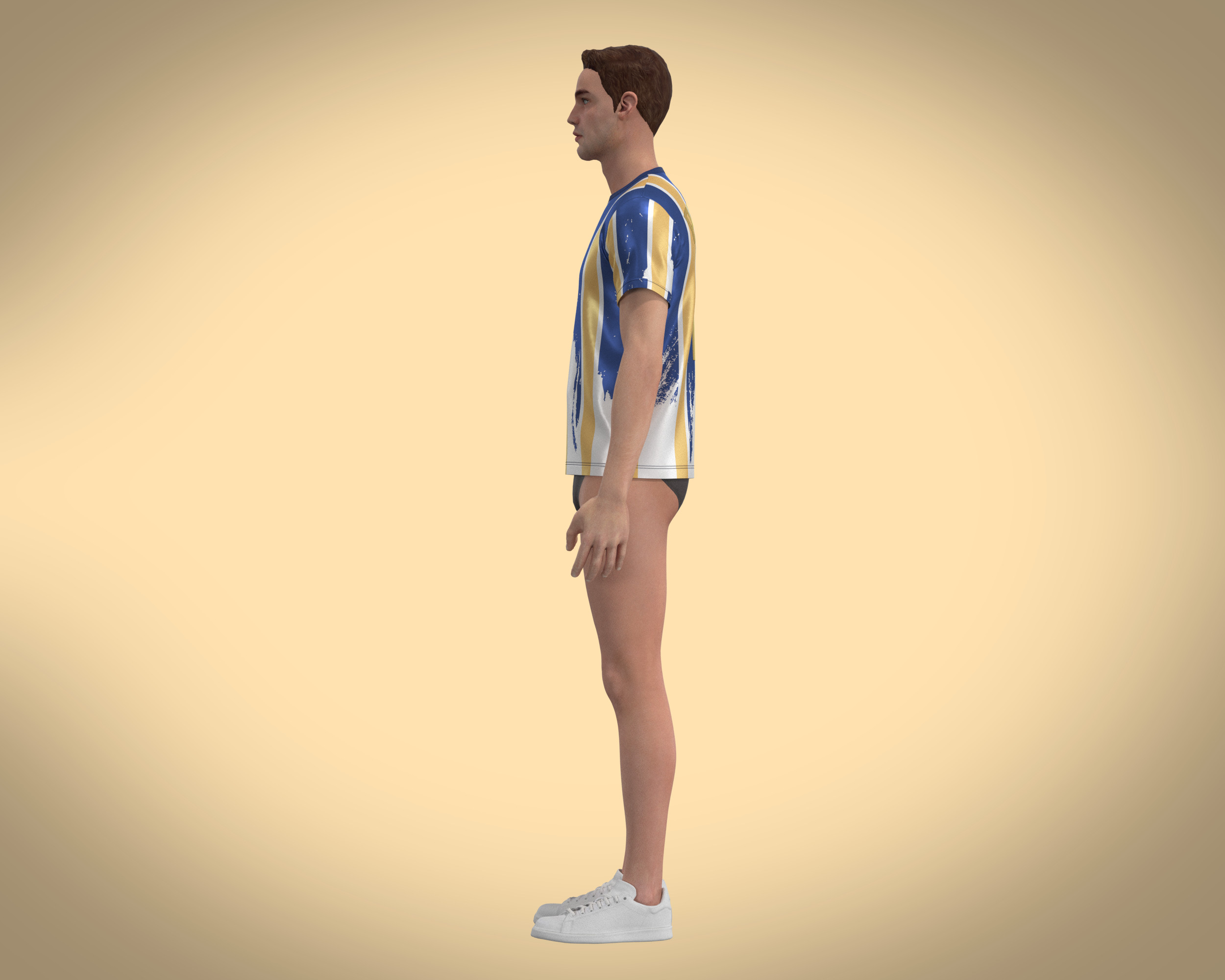 ArtStation - Soccer Orange Sports Jersey Player-11