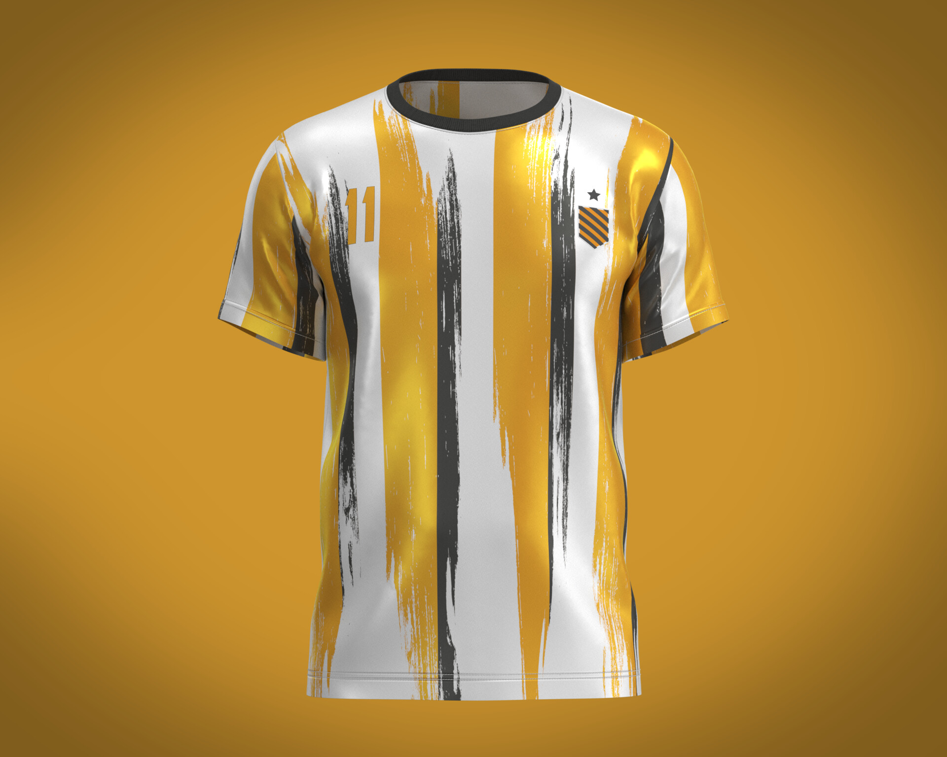 ArtStation - Soccer Orange Sports Jersey Player-11