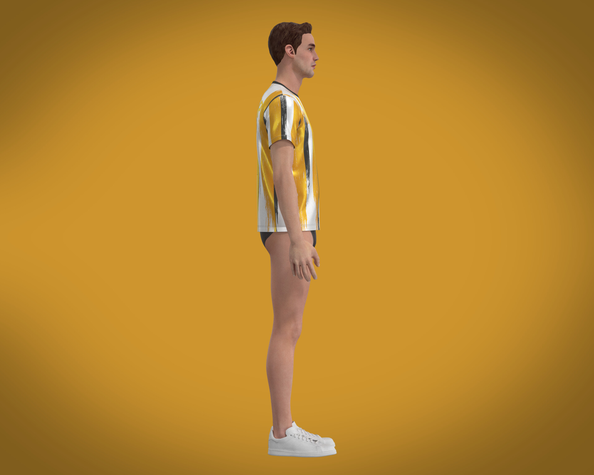 ArtStation - Soccer Orange Sports Jersey Player-11