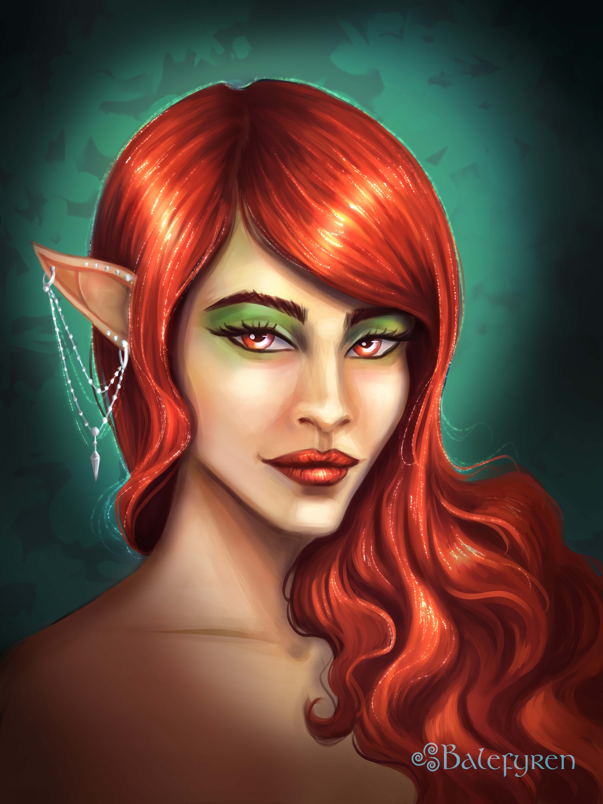 ArtStation Red elf portrait