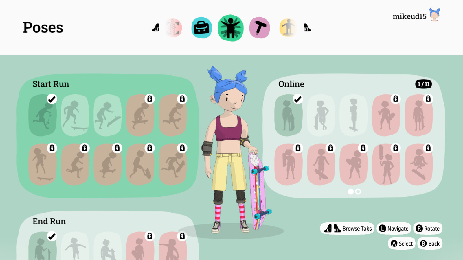 Customization Poses Menu
