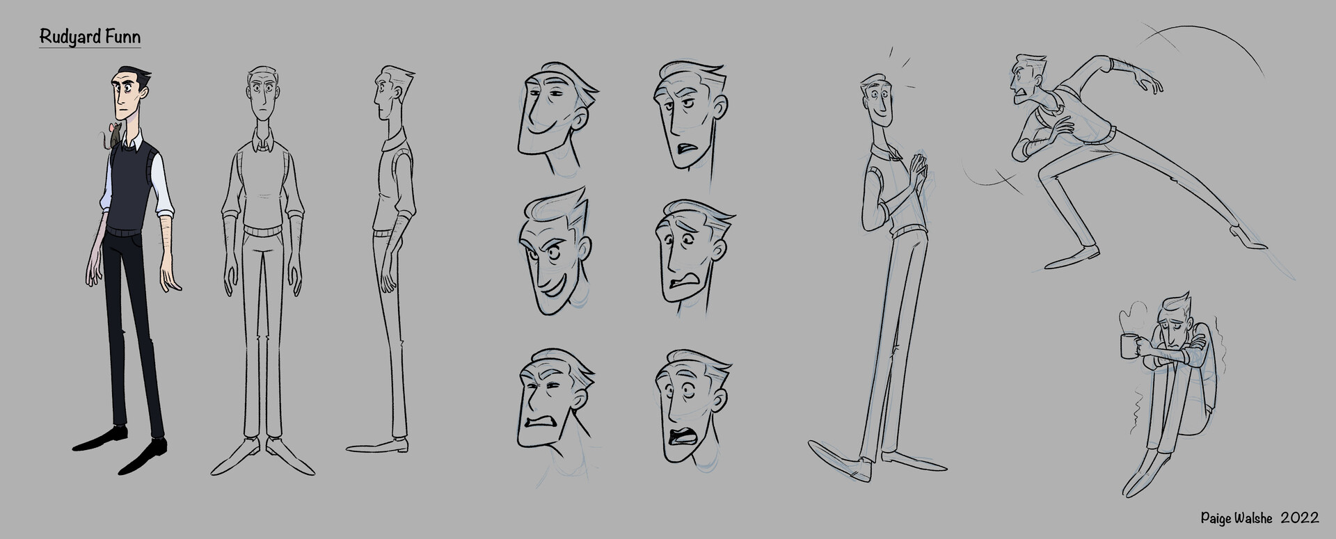 Paige Walshe Wooden Overcoats Character Design