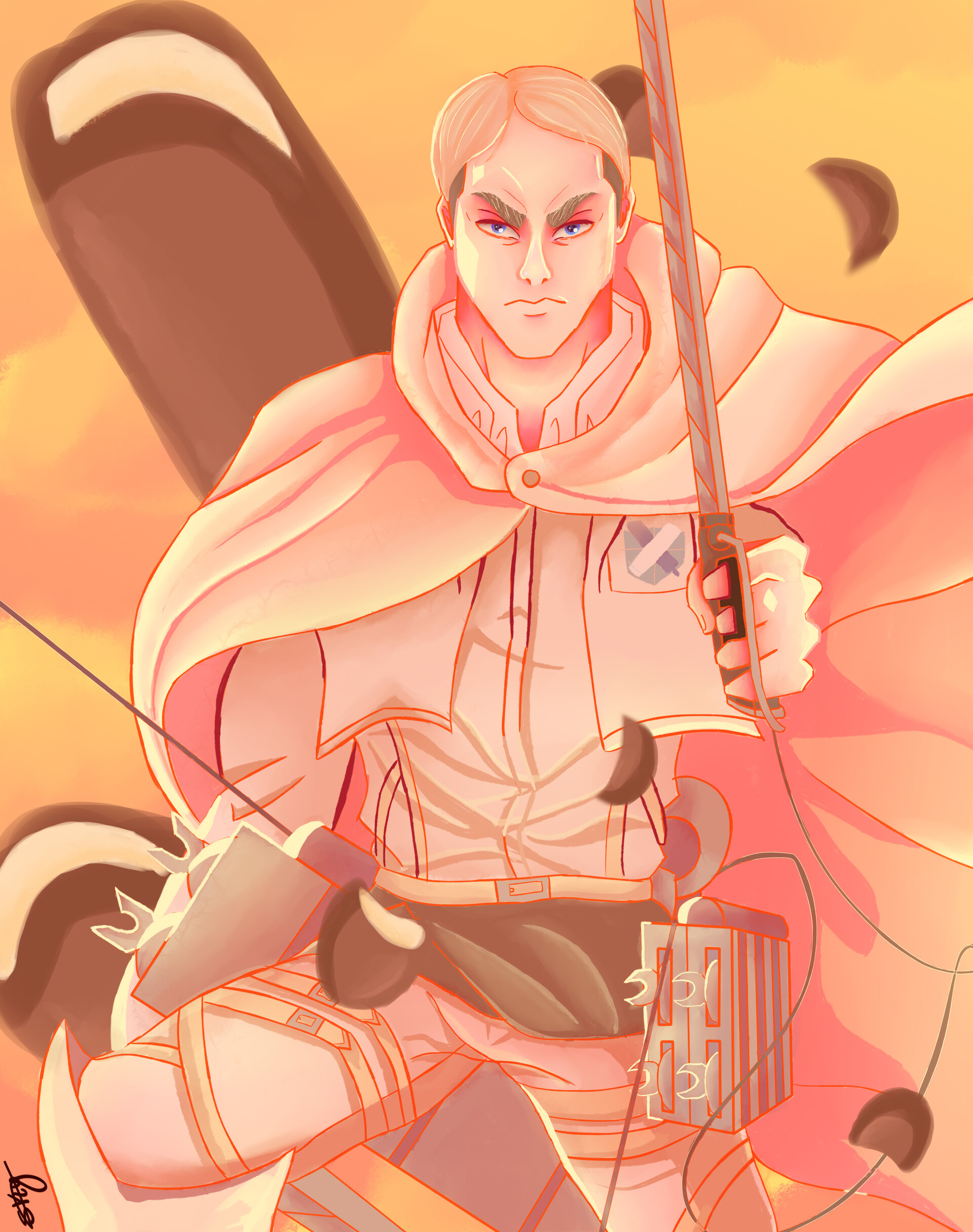 ArtStation Erwin Smith Shingeki No Kyojin vainilla