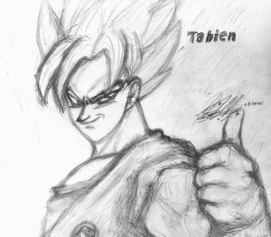 prompthunt pencil art distant shot realistic cinematic hyper detailed  smooth goku walking up to the castle to fight an evil army