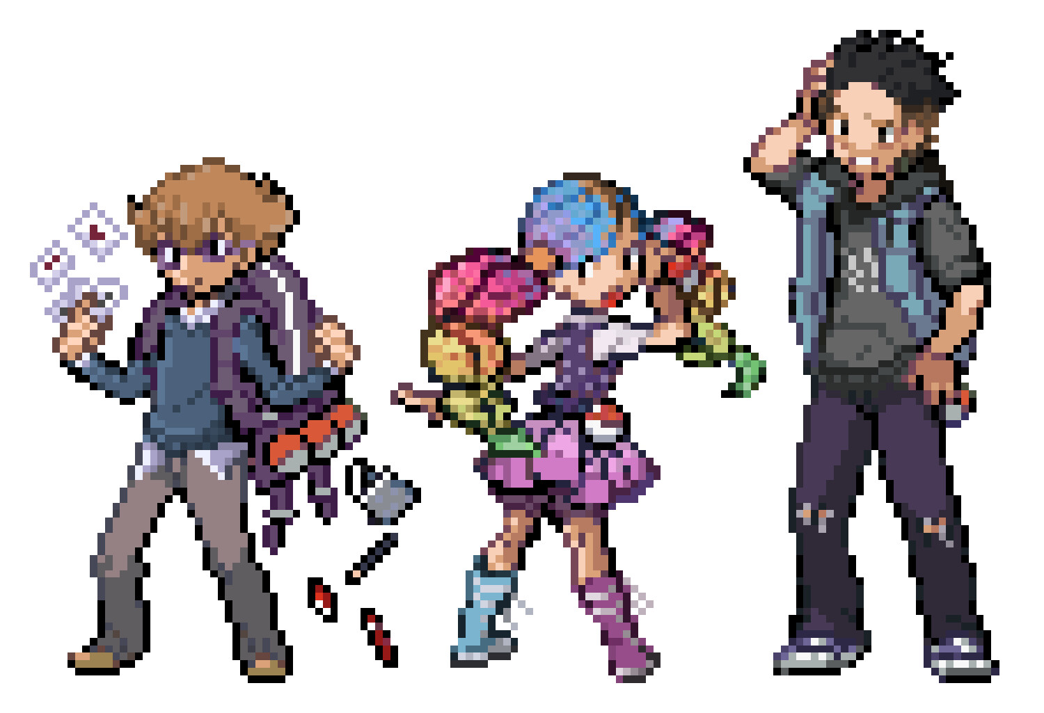 Pokemon main character sprites