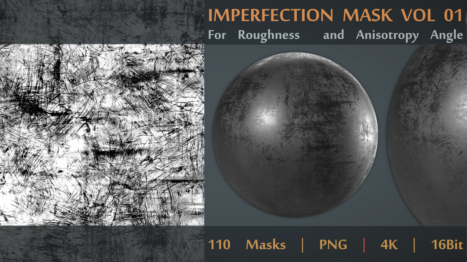 Imperfection - Grunge Masks | Vol 01 | Seamless | PNG + JPG | 4k 