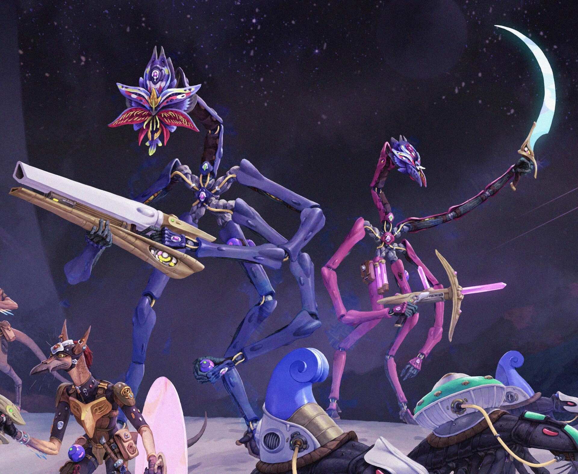 I prefer the original Sangheili, later they became more and bulky, in CE they have an agile reptilian look. I tried to emulate that. 