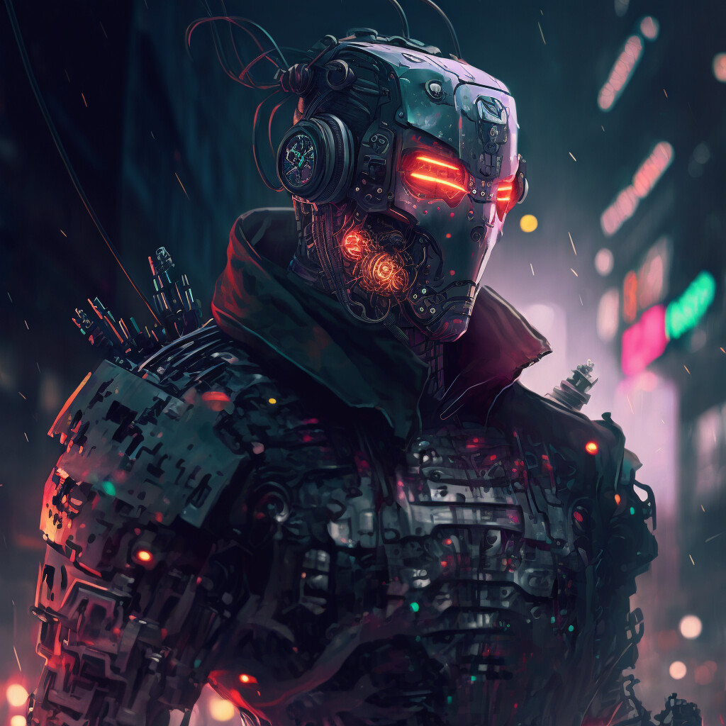 Cyberpunk robot art фото 118