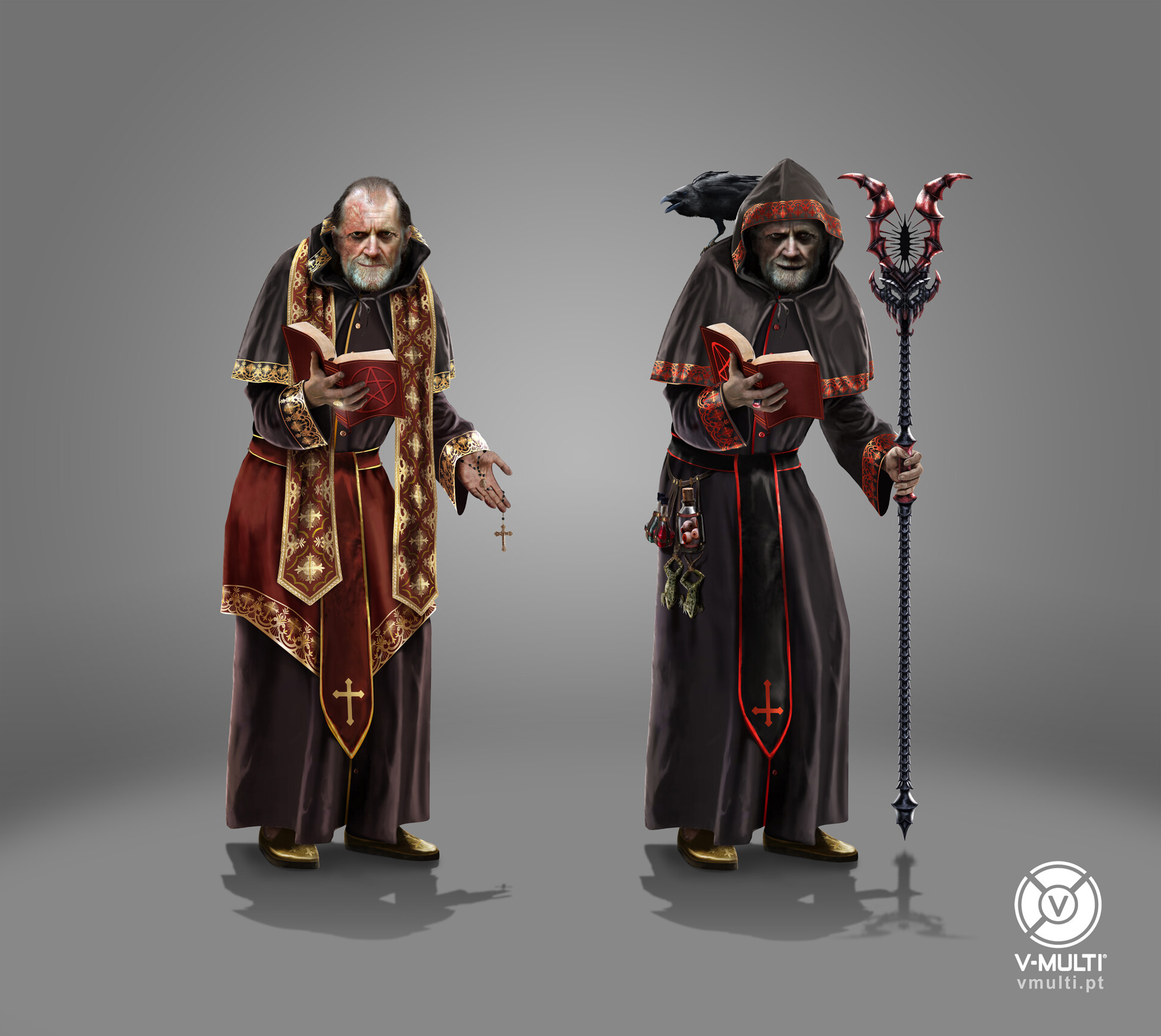 V-Multi - Digital Art - Dark Priest Concept