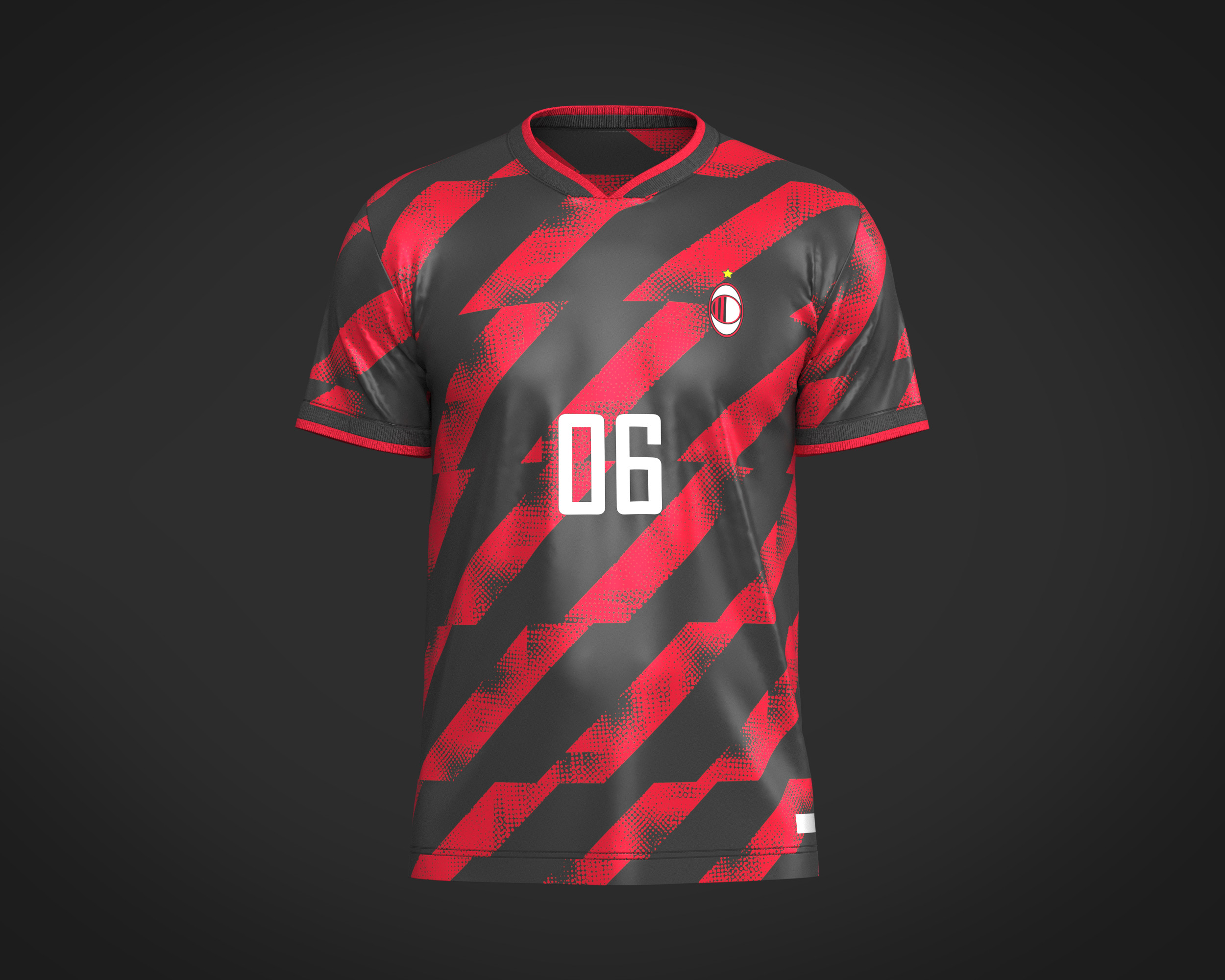 Sublimation Soccer Jerseys Red Striped Design Full Kits Shirts And