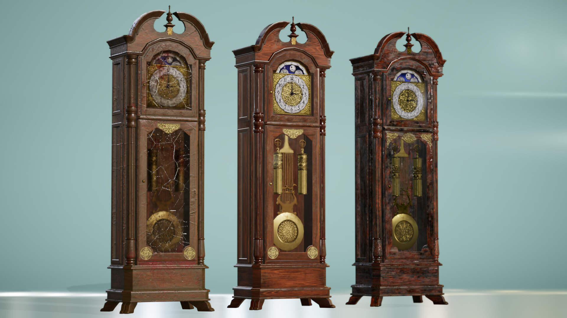 ArtStation Game Prop Grandfather Clock