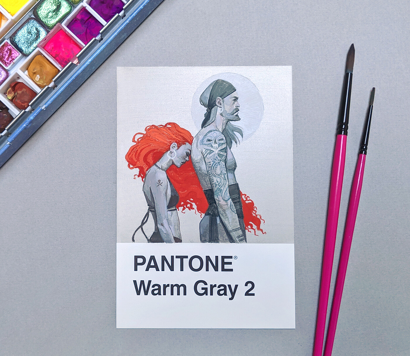 Pantone Postcard Painting Challenge 43-47 