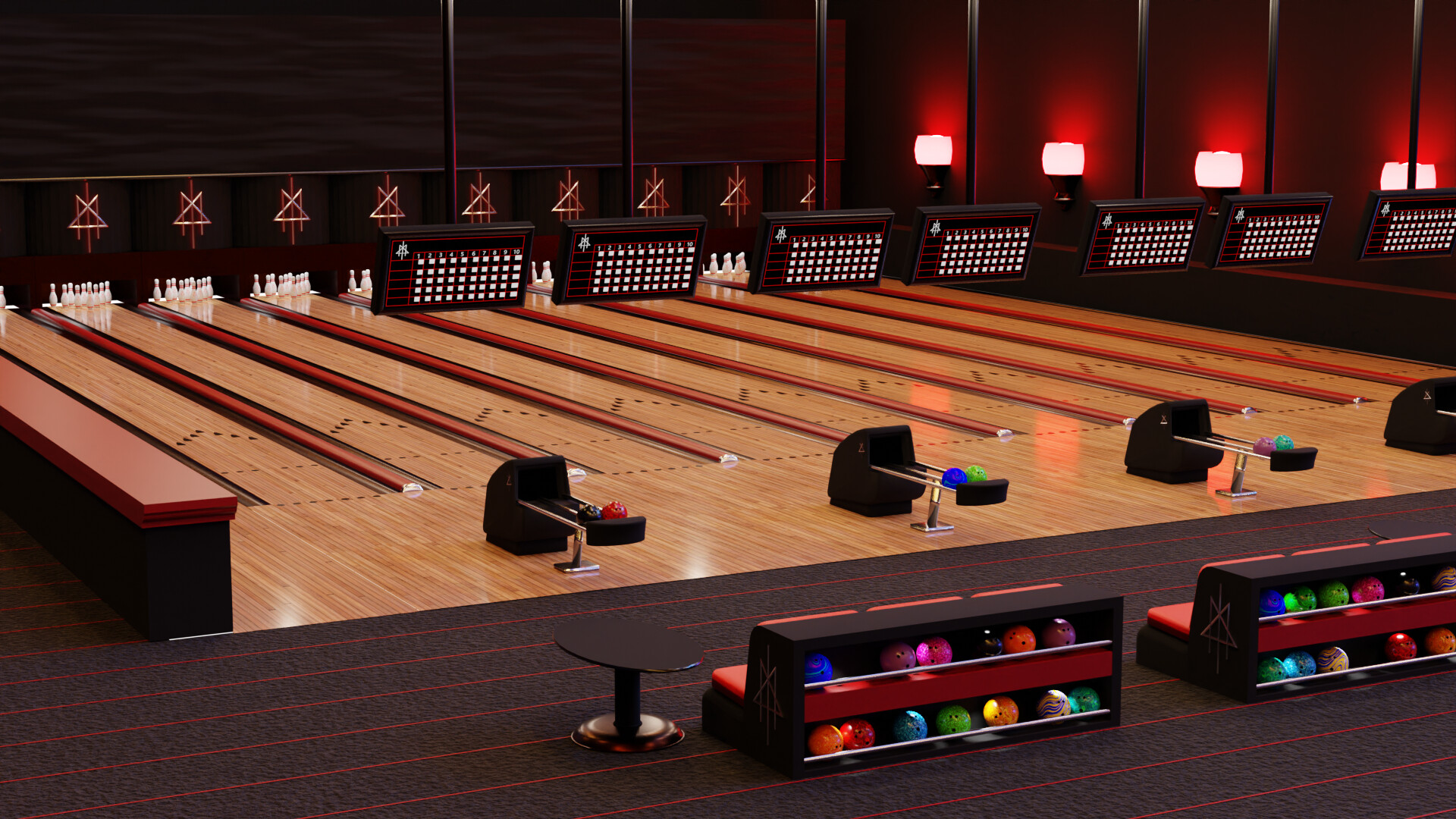 ArtStation Bowling Alley Render