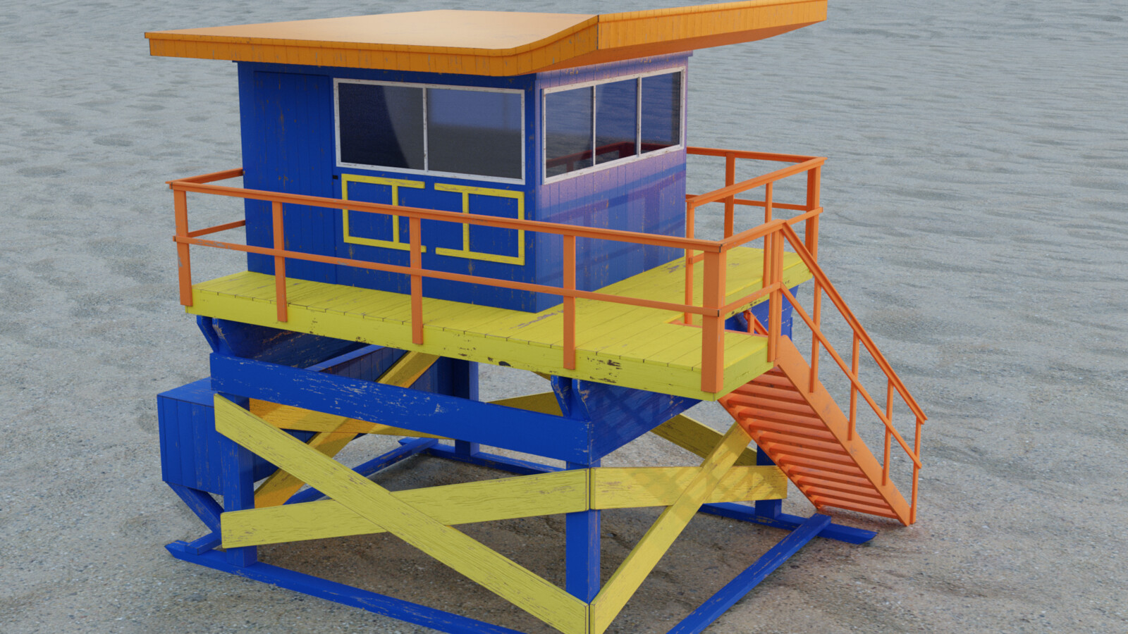 Image referring to a lifeguard tower.
