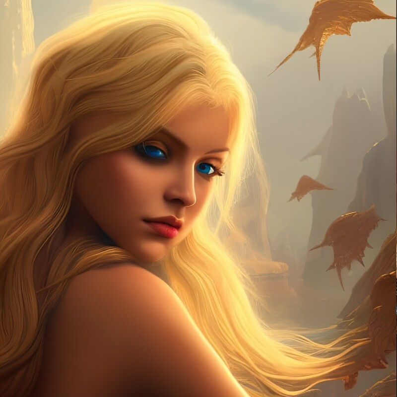 Artstation Dark Fantasy Concept Art Blonde And Autumn Leaves