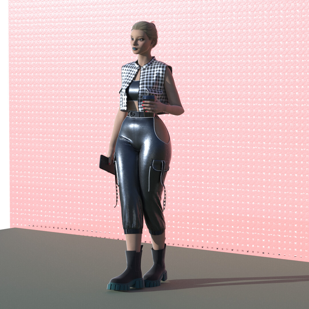 ArtStation - Girl's Outfit 1 / Marvelous Designer /CLO3D project file ...