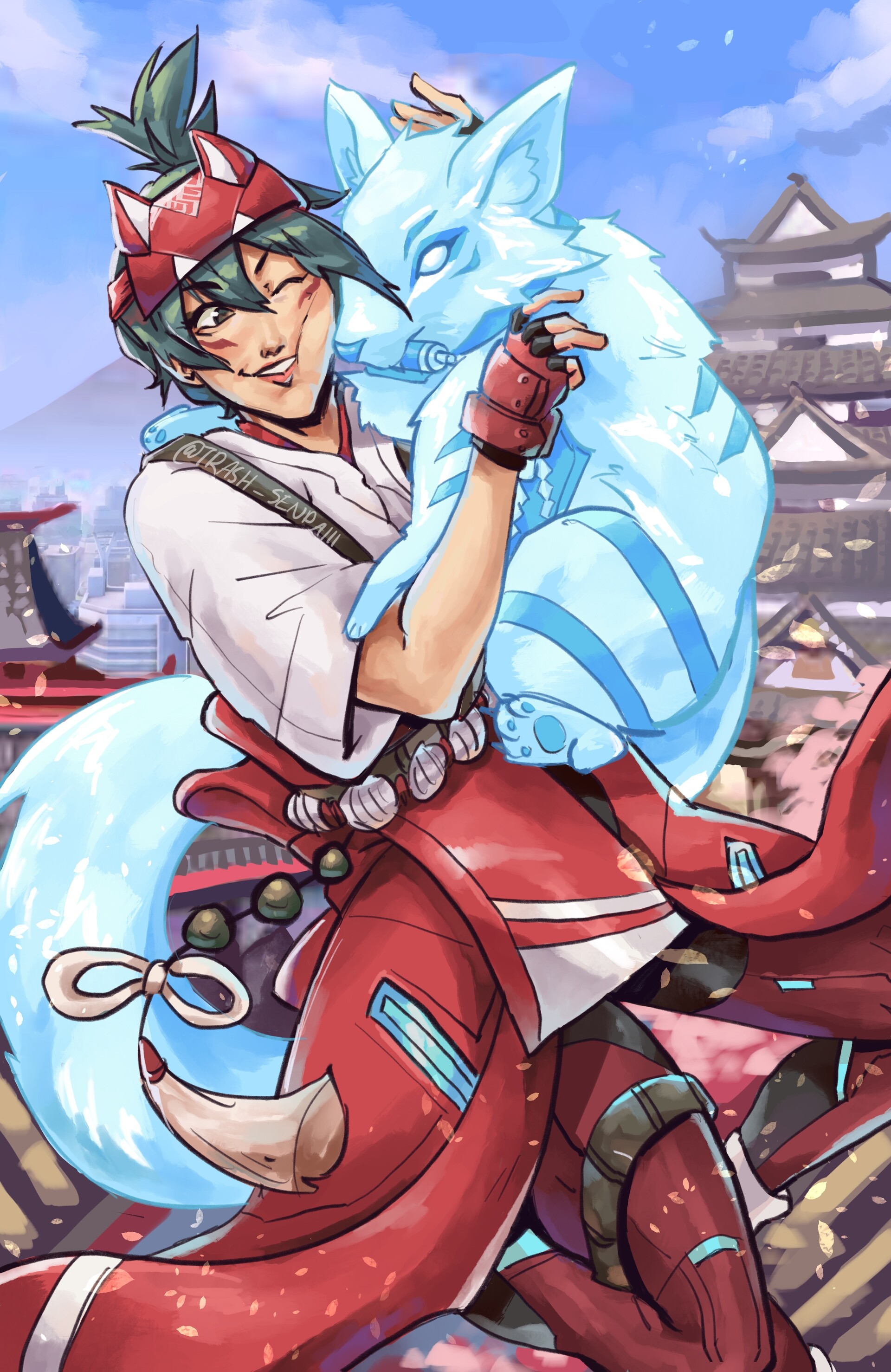 Artstation kiriko overwatch fan art